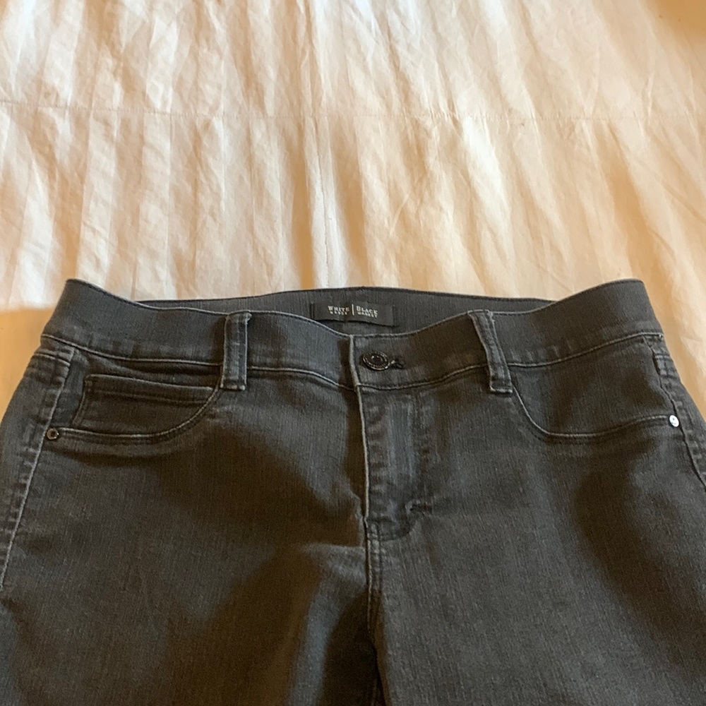 White House Black Market light black jeans. Size Medium. Skinny leg.